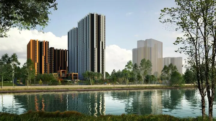 Assetz Canvas & Cove: Towers across the lake