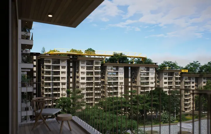 Embassy South Reserve: Towers from a balcony