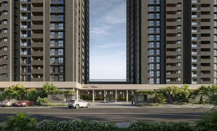 Assetz Meru & Meadow: Towers and entrance