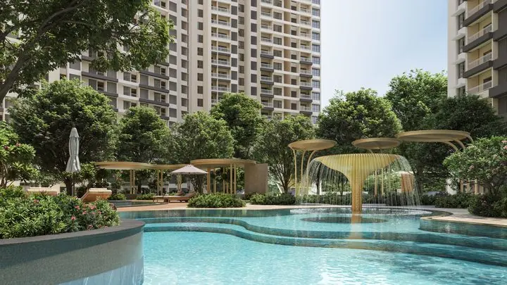 Prestige Parklane: Pool with the fountain canopy